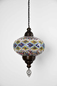 Turkish Pendant Light Multicoloured Beads Kilim B5 Lighting Sydney Grand Bazaar 