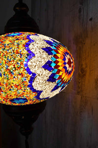 Turkish Pendant Light Multicoloured Blue Orange Star B5 Lighting Sydney Grand Bazaar 