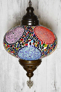 Turkish Pendant Light Multicoloured Circle Beads B5 Lighting Sydney Grand Bazaar 