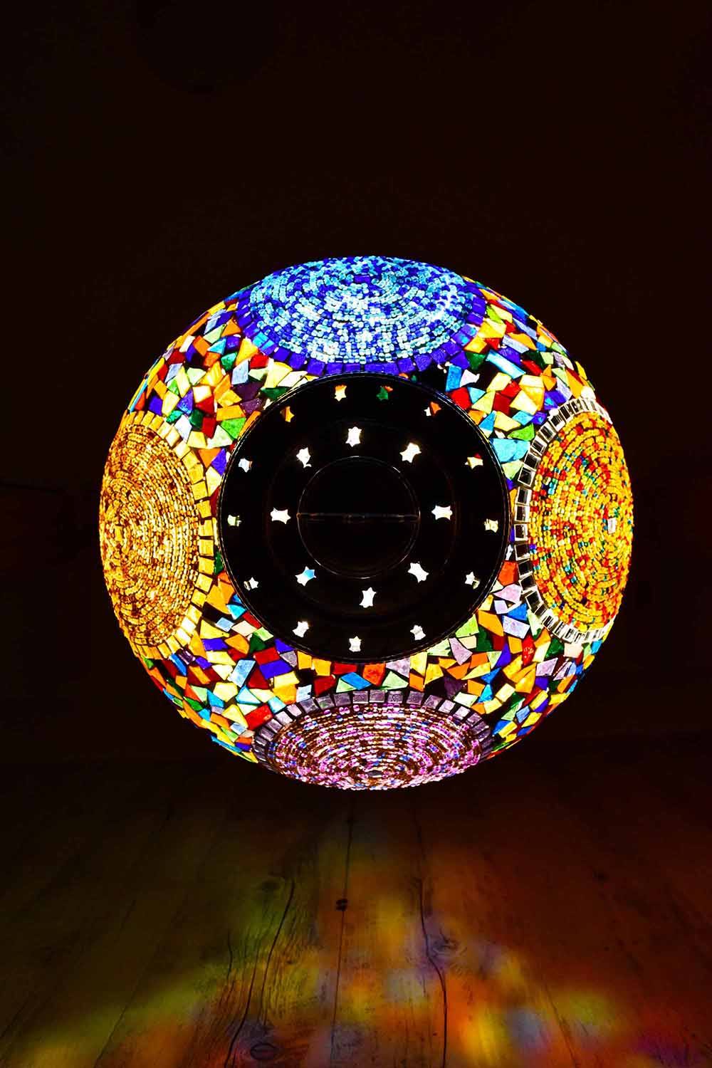 Turkish Pendant Light Multicoloured Circle Beads B5 Lighting Sydney Grand Bazaar 