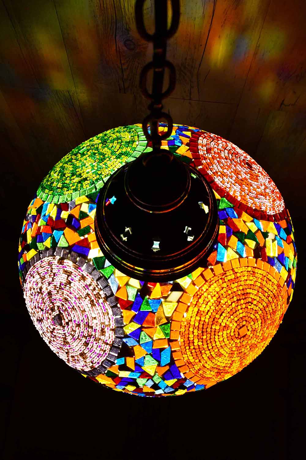 Turkish Pendant Light Multicoloured Circle Beads B5 Lighting Sydney Grand Bazaar 