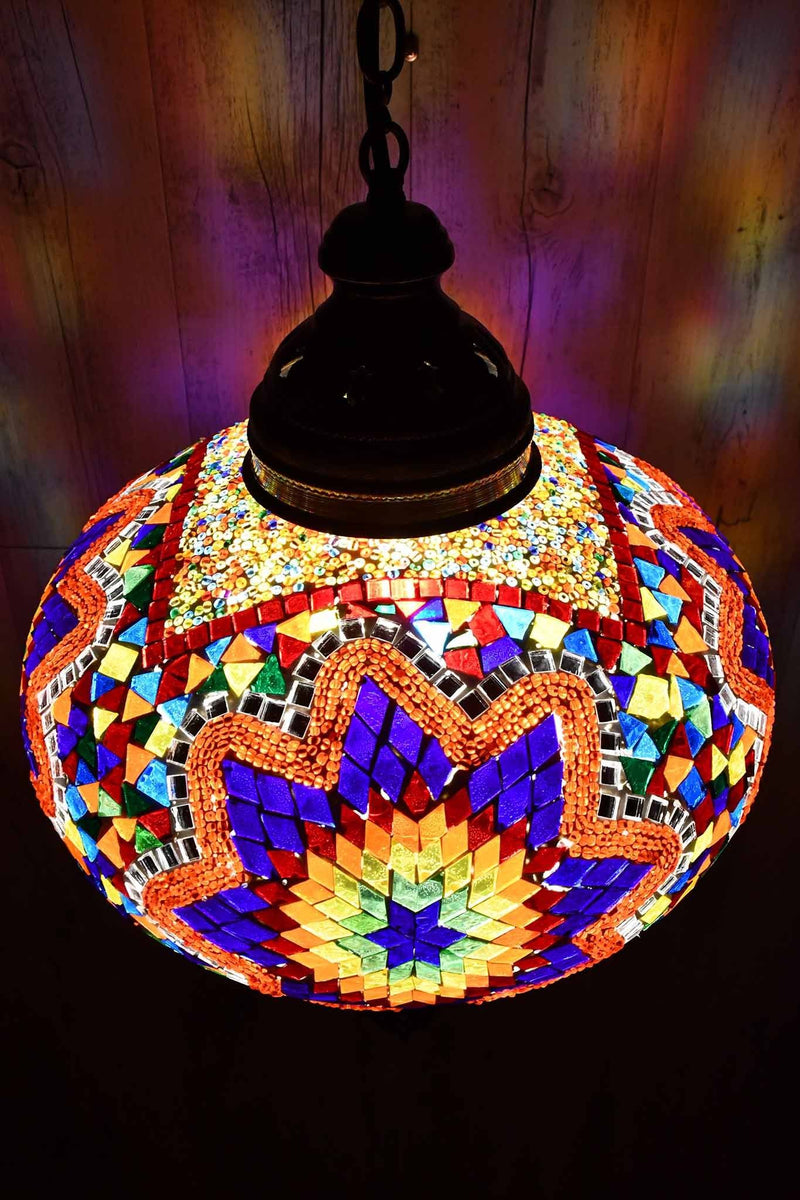 Turkish Pendant Light Multicoloured Mosaic Star B5 Lighting Sydney Grand Bazaar 