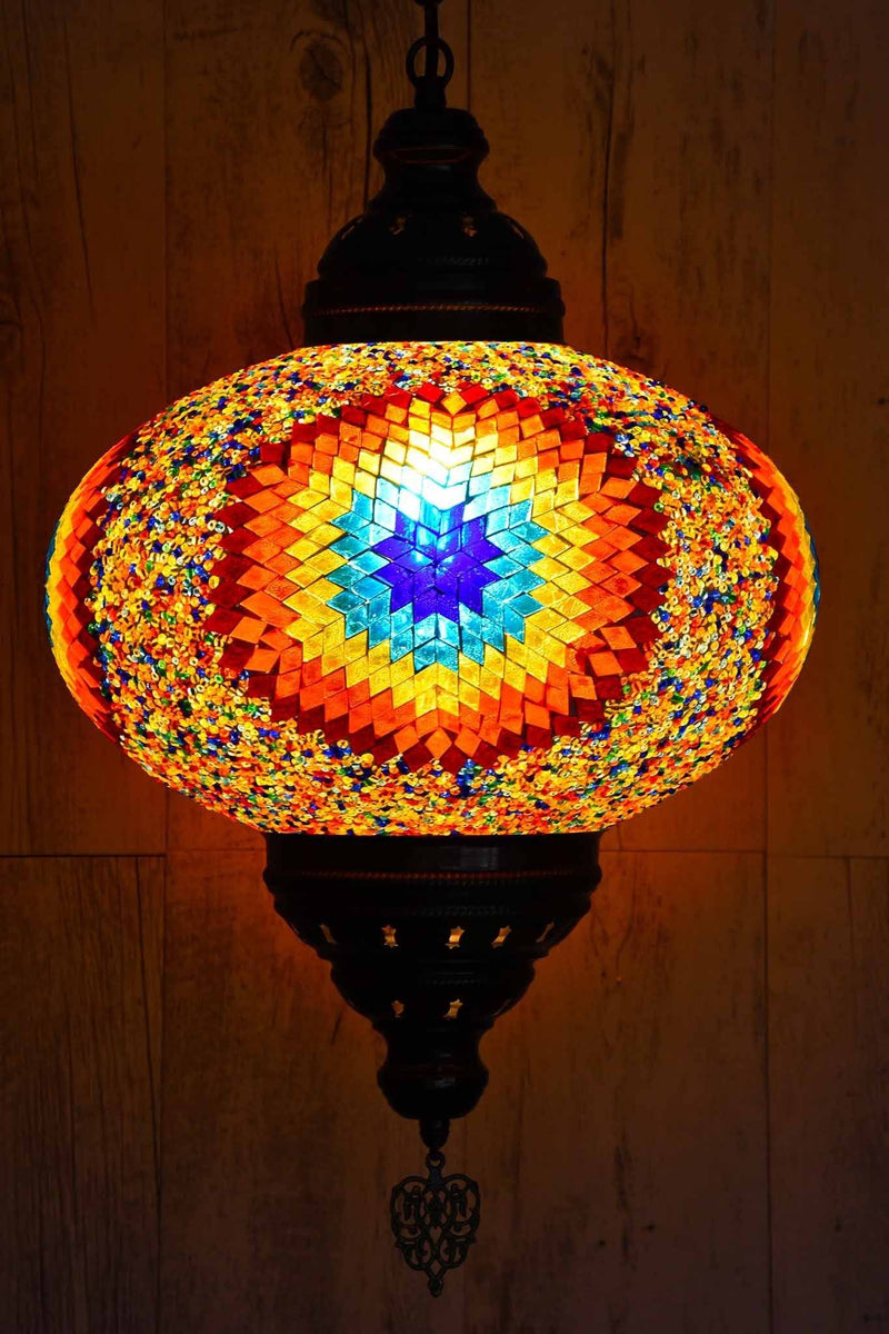 Turkish Pendant Light Multicoloured Star Beads B5 Lighting Sydney Grand Bazaar 