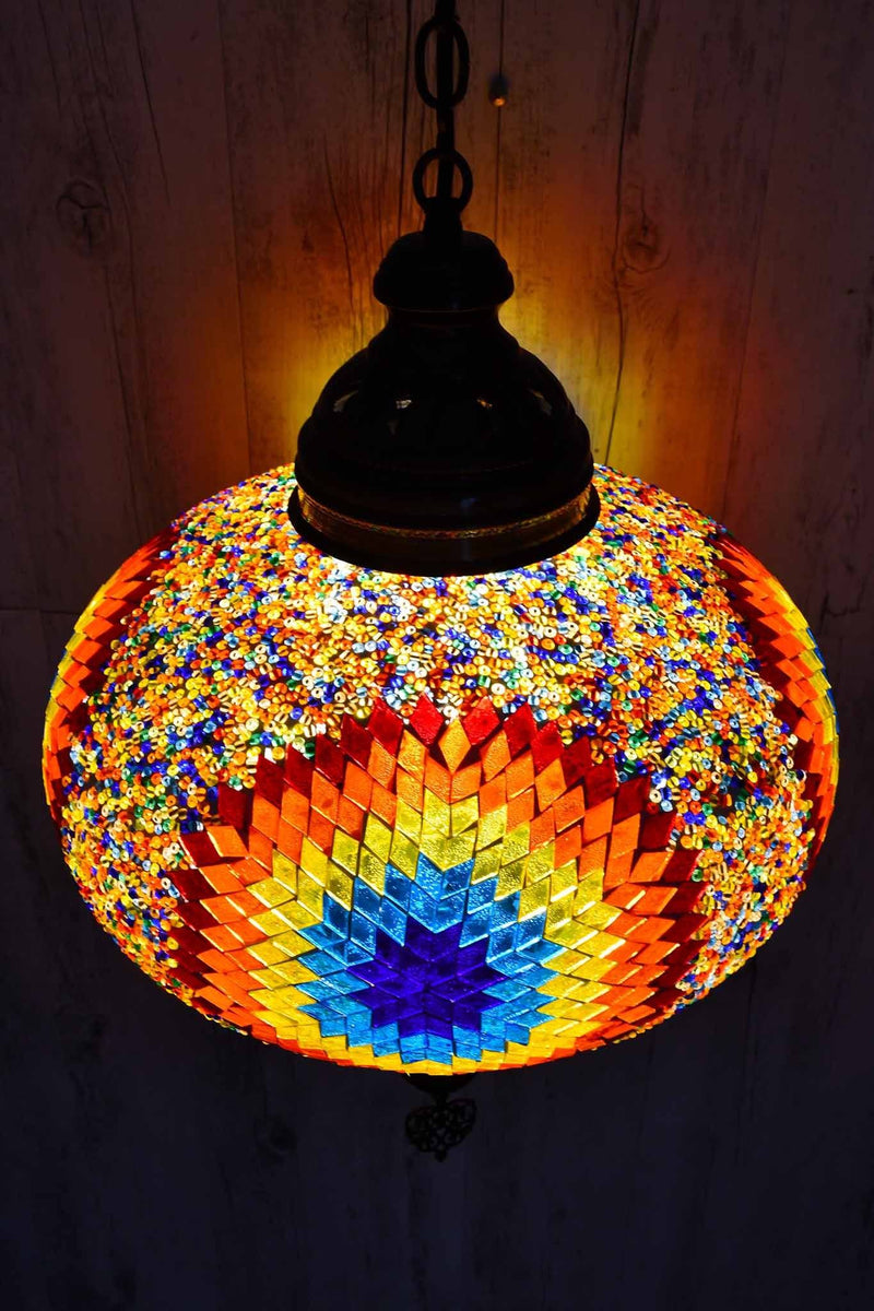 Turkish Pendant Light Multicoloured Star Beads B5 Lighting Sydney Grand Bazaar 