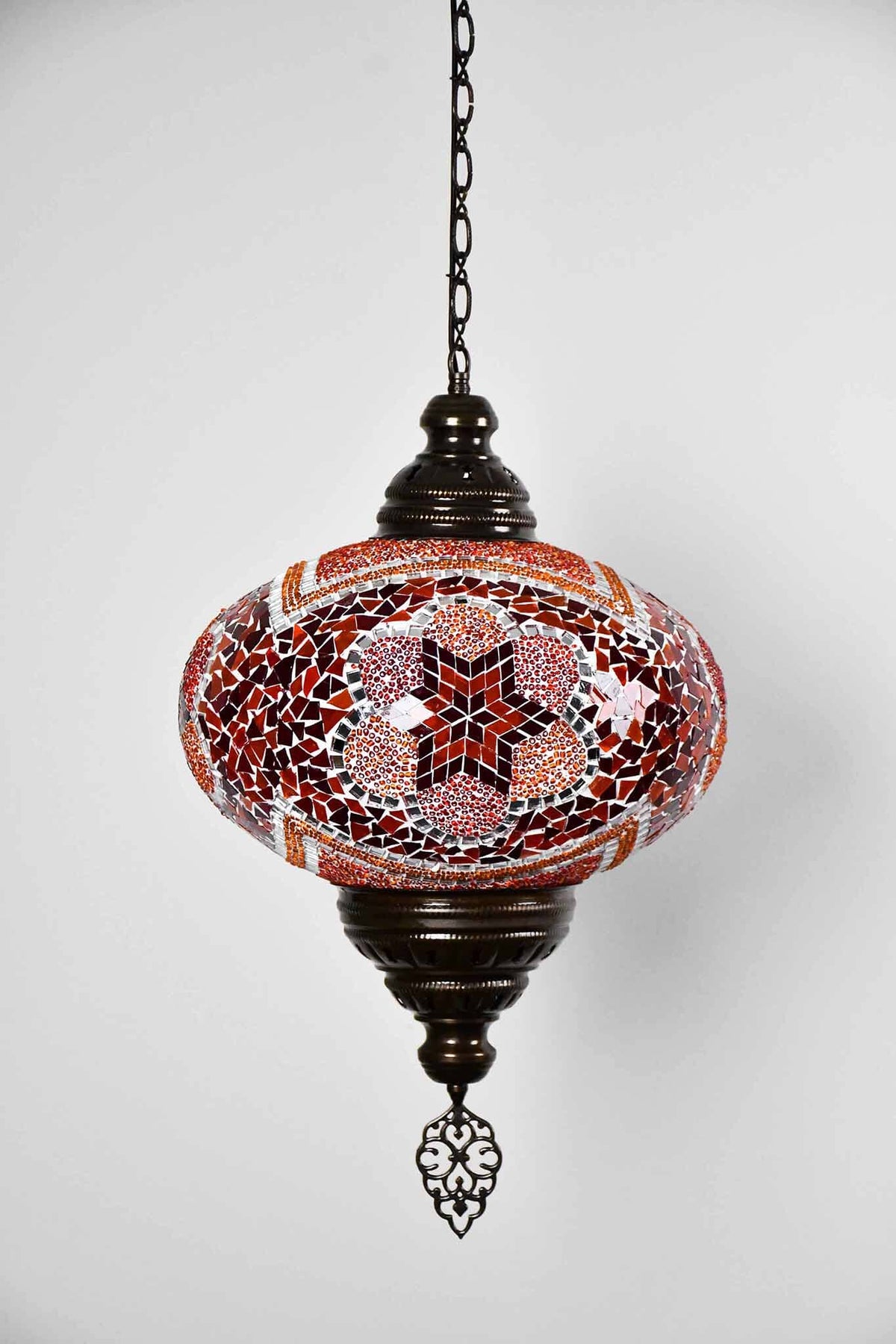 Turkish Pendant Light Orange Mosaic Flower B5 Lighting Sydney Grand Bazaar 
