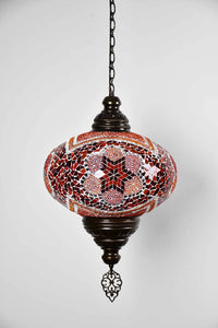 Turkish Pendant Light Orange Mosaic Flower B5 Lighting Sydney Grand Bazaar 
