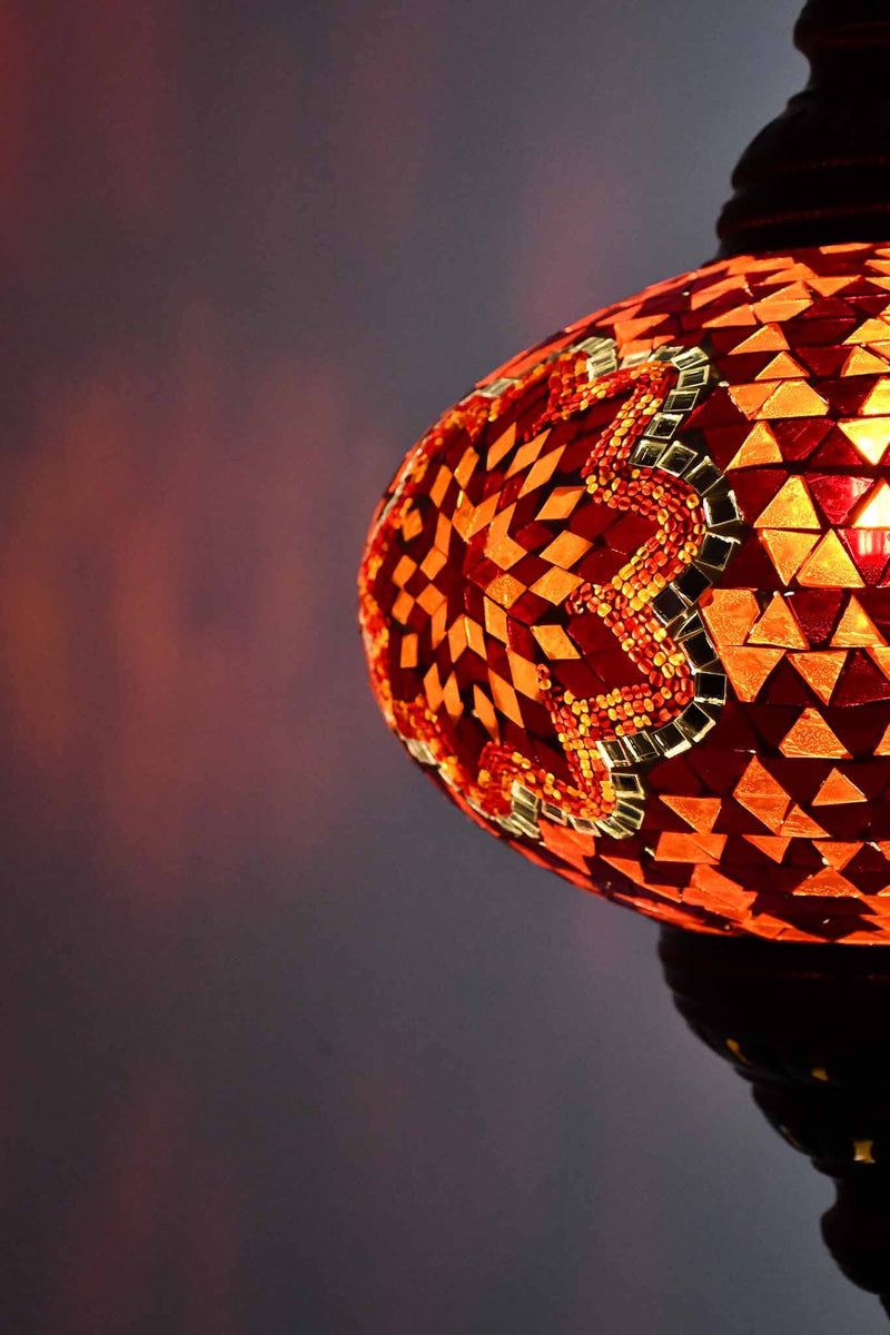 Turkish Pendant Light Orange Mosaic Star B5 Lighting Sydney Grand Bazaar 