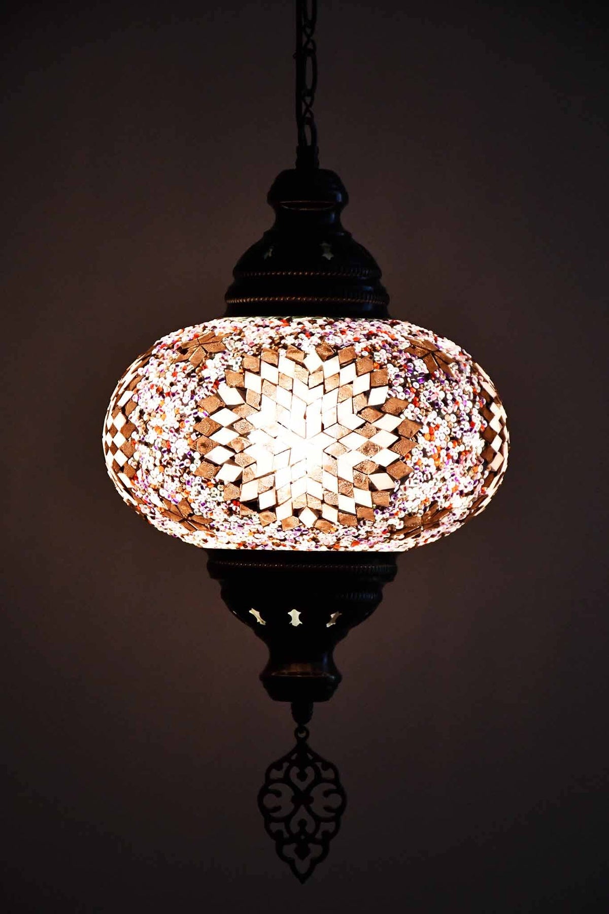 Turkish Pendant Light Purple Maroon Star Bead B4 Lighting Sydney Grand Bazaar 