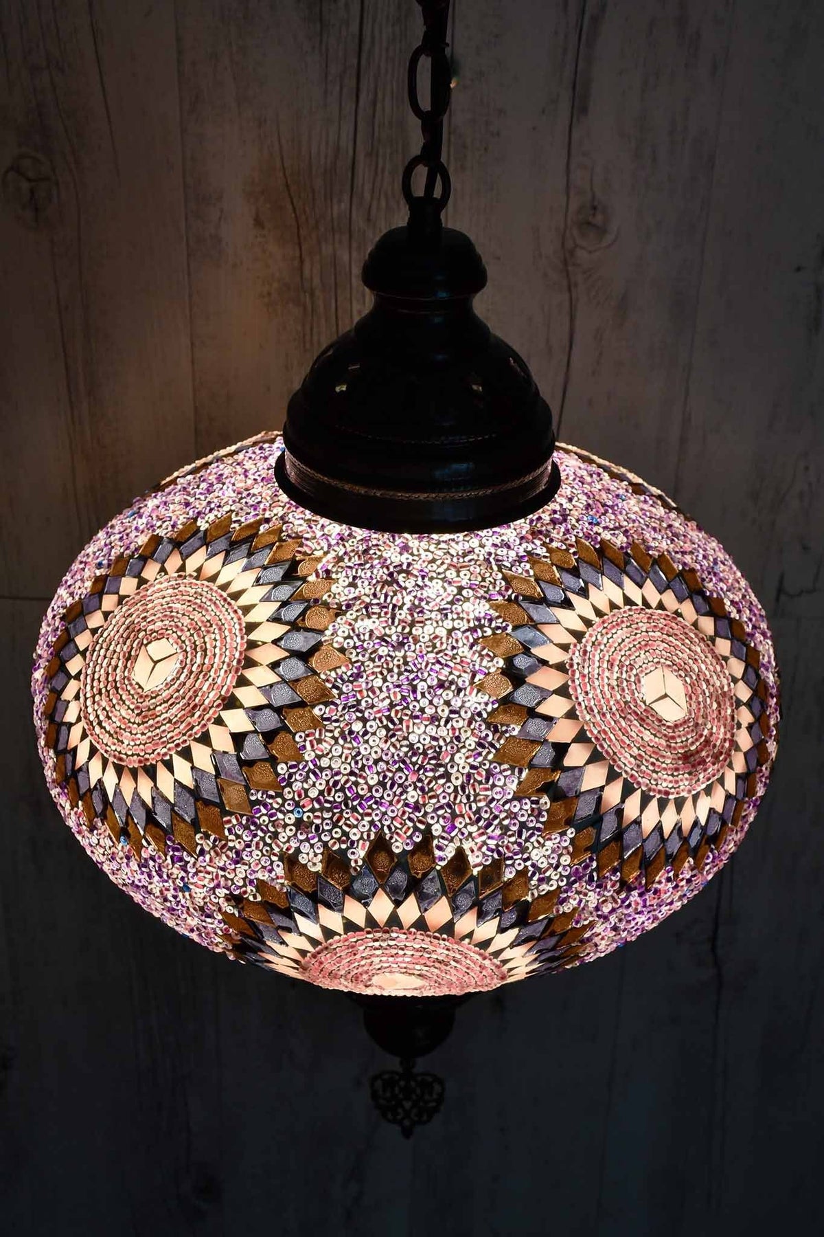 Turkish Pendant Light Purple Pink Circle B5 Lighting Sydney Grand Bazaar 