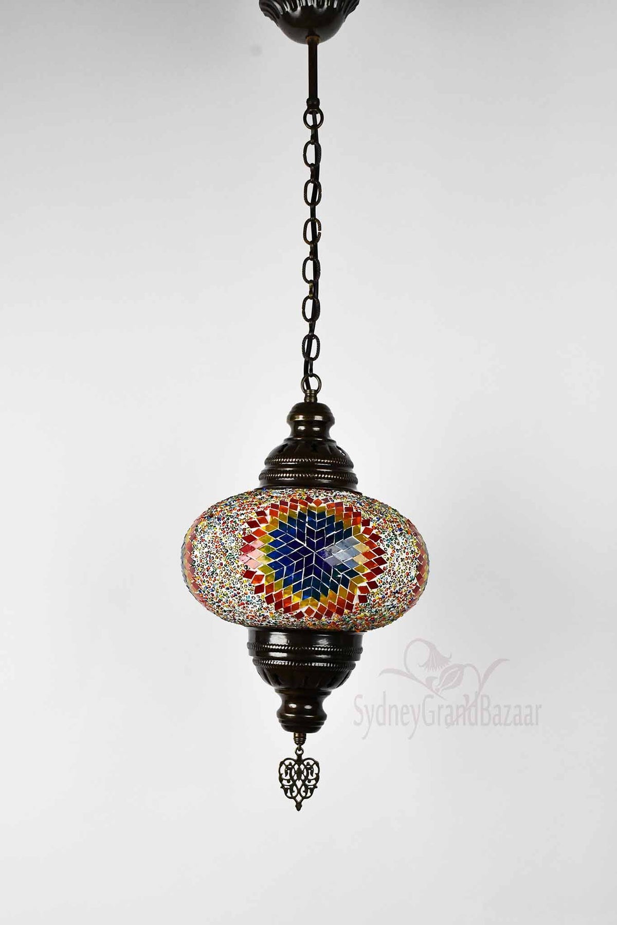 Turkish Pendant Light Rainbow Mosaic Star B4 Lighting Sydney Grand Bazaar 
