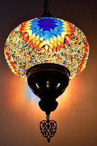 Turkish Pendant Light Rainbow Mosaic Star B4 Lighting Sydney Grand Bazaar 
