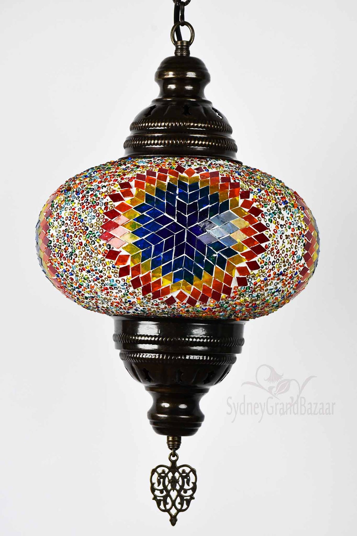 Turkish Pendant Light Rainbow Mosaic Star B4 Lighting Sydney Grand Bazaar 