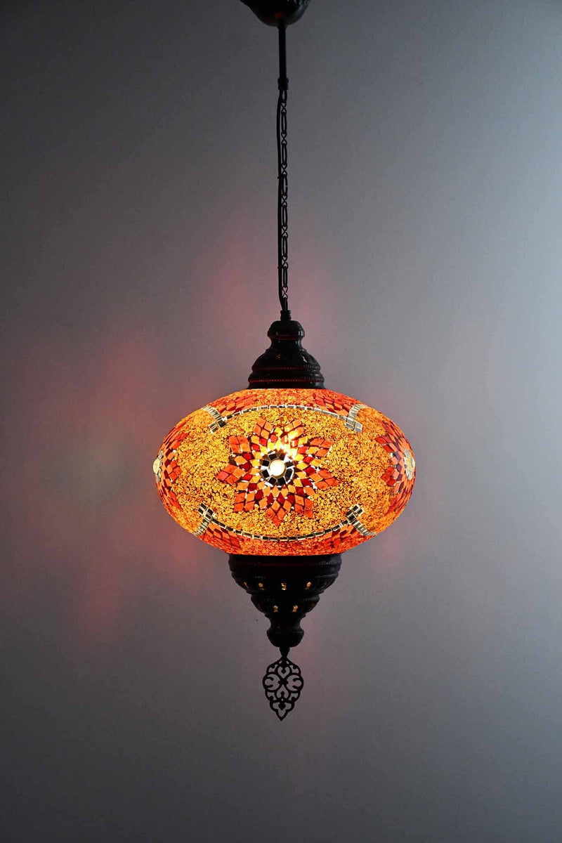 Turkish Pendant Light Red Orange Star Mosaic B5 Lighting Sydney Grand Bazaar 