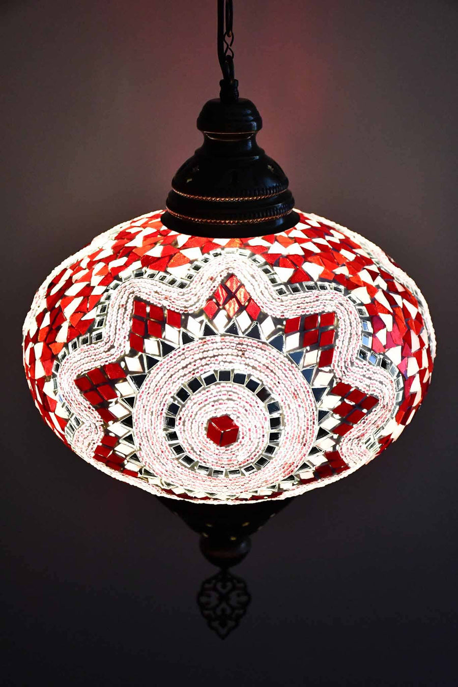 Turkish Pendant Lights Red Pink Mosaic Star Decorative Lights
