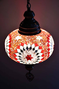 Turkish Pendant Light Red White Beads Star B4 Lighting Sydney Grand Bazaar 