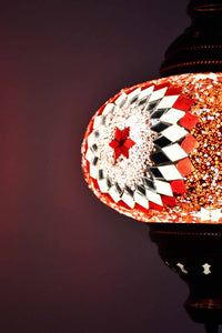 Turkish Pendant Light Red White Beads Star B4 Lighting Sydney Grand Bazaar 
