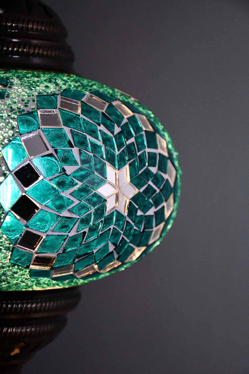 Turkish Pendant Light Sea Green Mosaic Star Pattern B4 Lighting Sydney Grand Bazaar 