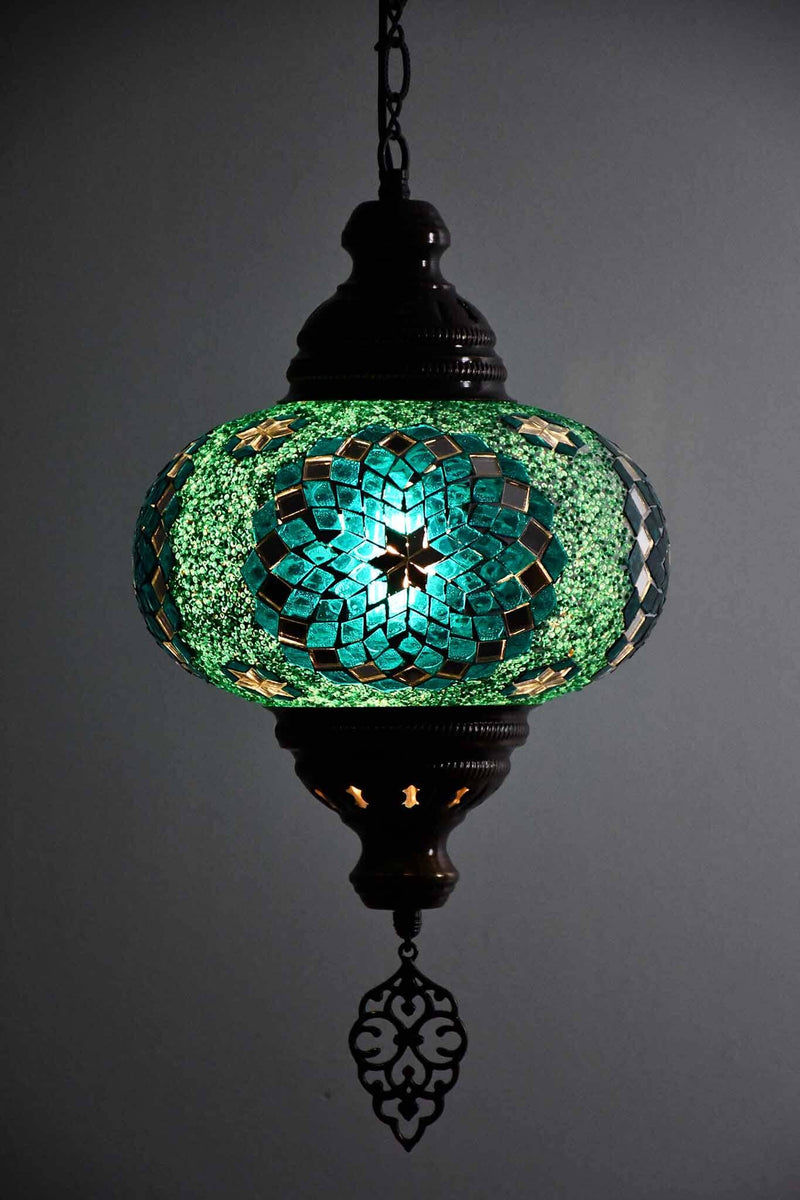 Turkish Pendant Light Multicoloured Circle Beads B5