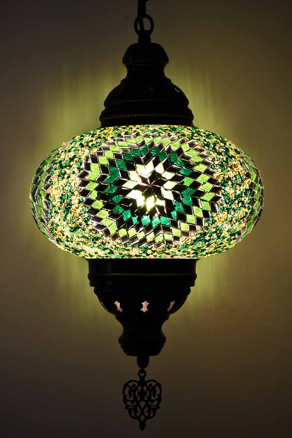 Turkish Pendant Light Star Beads Green B4 Lighting Sydney Grand Bazaar 