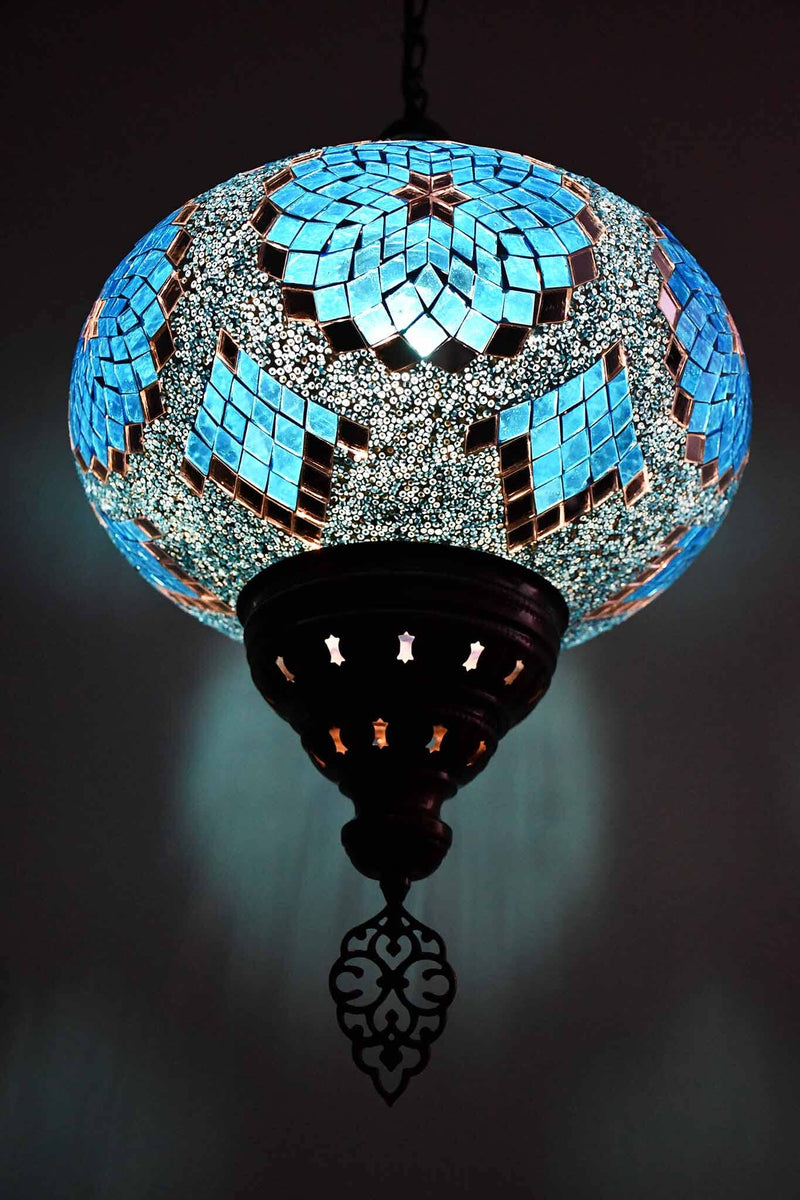 Turkish Pendant Light Turquoise Star Circle B5 Lighting Sydney Grand Bazaar 