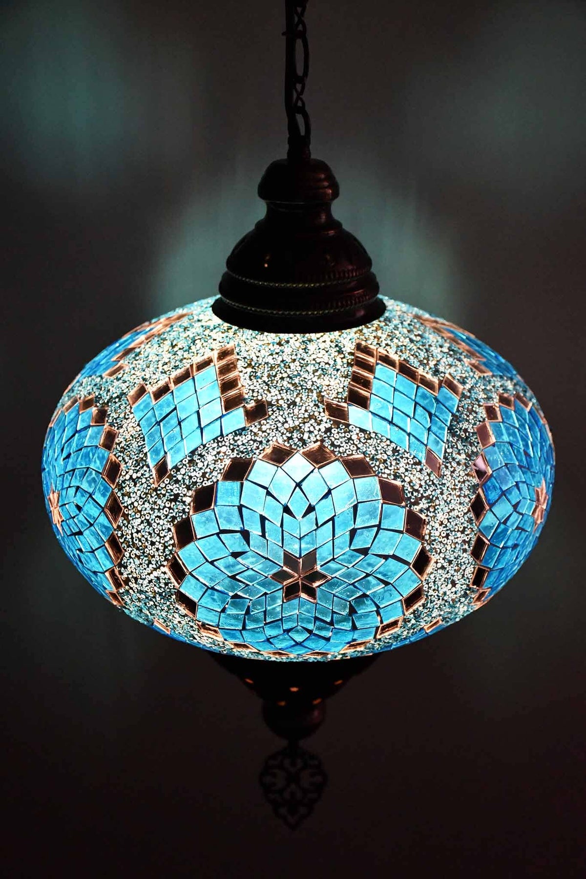 Turkish Pendant Light Turquoise Star Circle B5 Lighting Sydney Grand Bazaar 