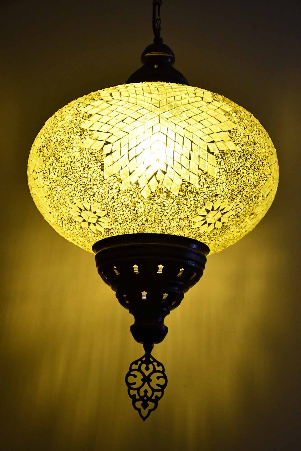 Turkish Pendant Light Yellow Beads Star B5 Lighting Sydney Grand Bazaar 