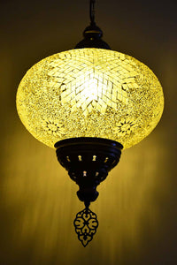 Turkish Pendant Light Yellow Beads Star B5 Lighting Sydney Grand Bazaar 