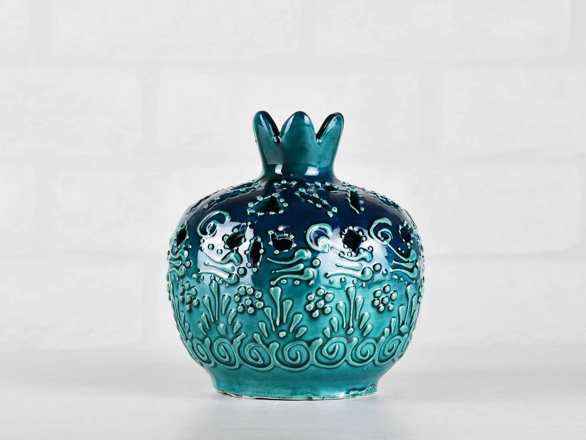 Turkish Pomegranate Candle Holders Firuze Turquoise Green Ceramic Sydney Grand Bazaar 