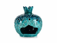 Turkish Pomegranate Candle Holders Firuze Turquoise Green Ceramic Sydney Grand Bazaar 