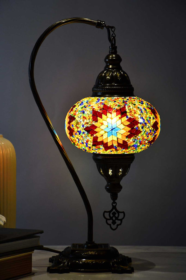 Turkish Table Lamp Colourful Beads Star Red Lighting Sydney Grand Bazaar 