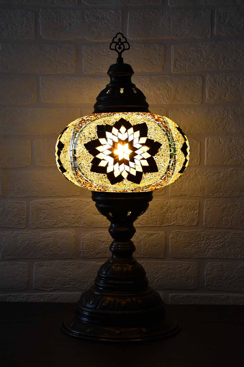 Turkish Table Lamp Large Brown Exclusive Star Lighting Sydney Grand Bazaar 