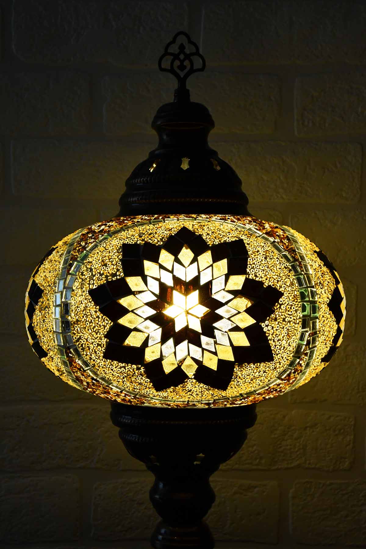 Turkish Table Lamp Large Brown Exclusive Star Lighting Sydney Grand Bazaar 