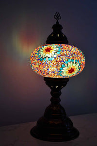 Turkish Table Lamp Large Colourful Multi Round Star Lighting Sydney Grand Bazaar 