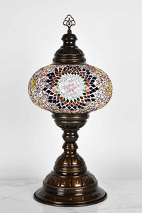 Turkish Table Lamp Large Colourful Round White Star Lighting Sydney Grand Bazaar 