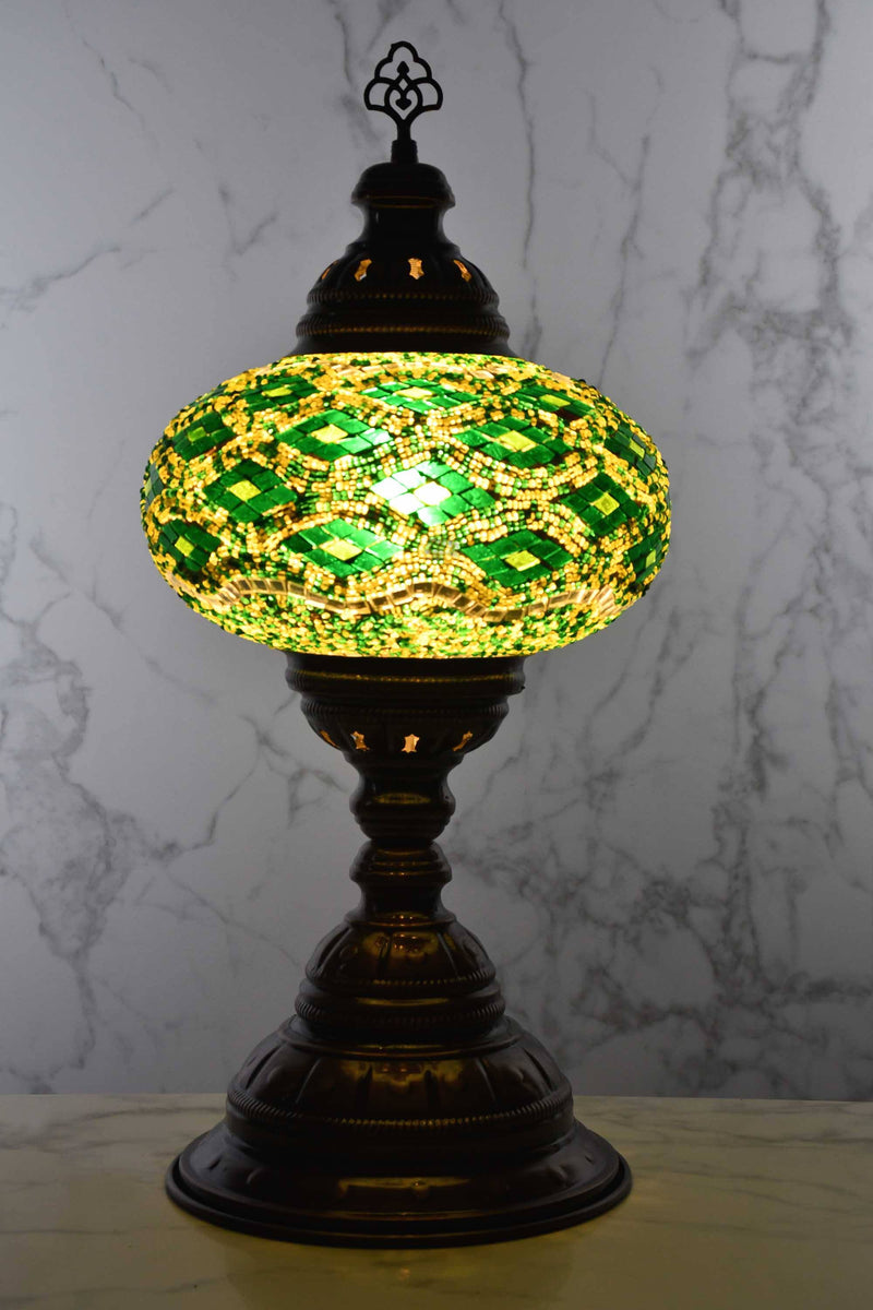 Turkish Table Lamp Large Green Long Kilim Lighting Sydney Grand Bazaar 
