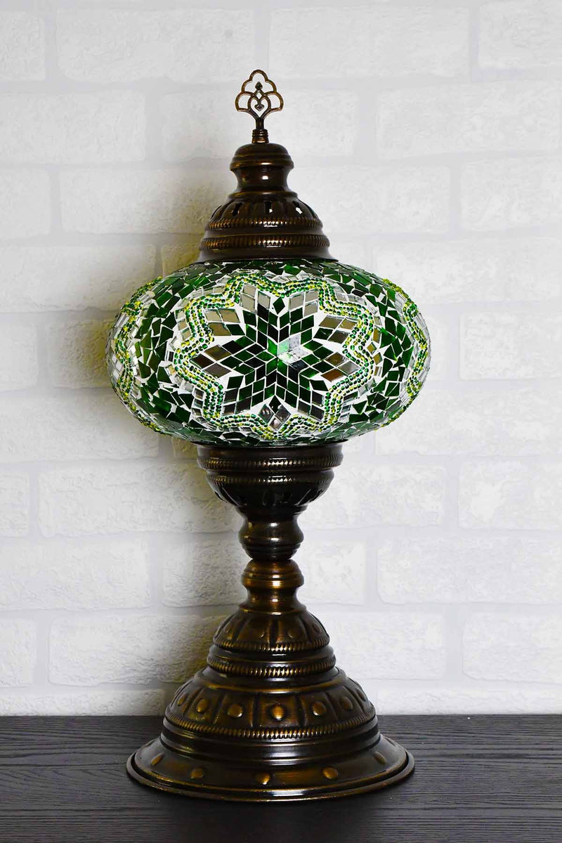 Turkish Table Lamp Large Green Mosaic Star Lighting Sydney Grand Bazaar 