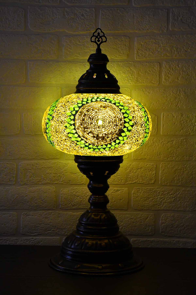 Turkish Table Lamp Large Lime Green Circle Lighting Sydney Grand Bazaar 