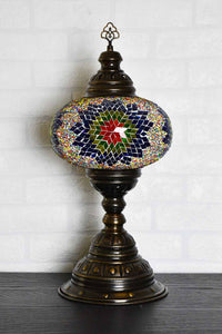 Turkish Table Lamp Large Multicoloured Blue Star Beads Lighting Sydney Grand Bazaar 