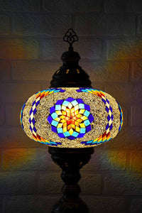 Turkish Table Lamp Large Multicoloured Fancy Star 2 Lighting Sydney Grand Bazaar 