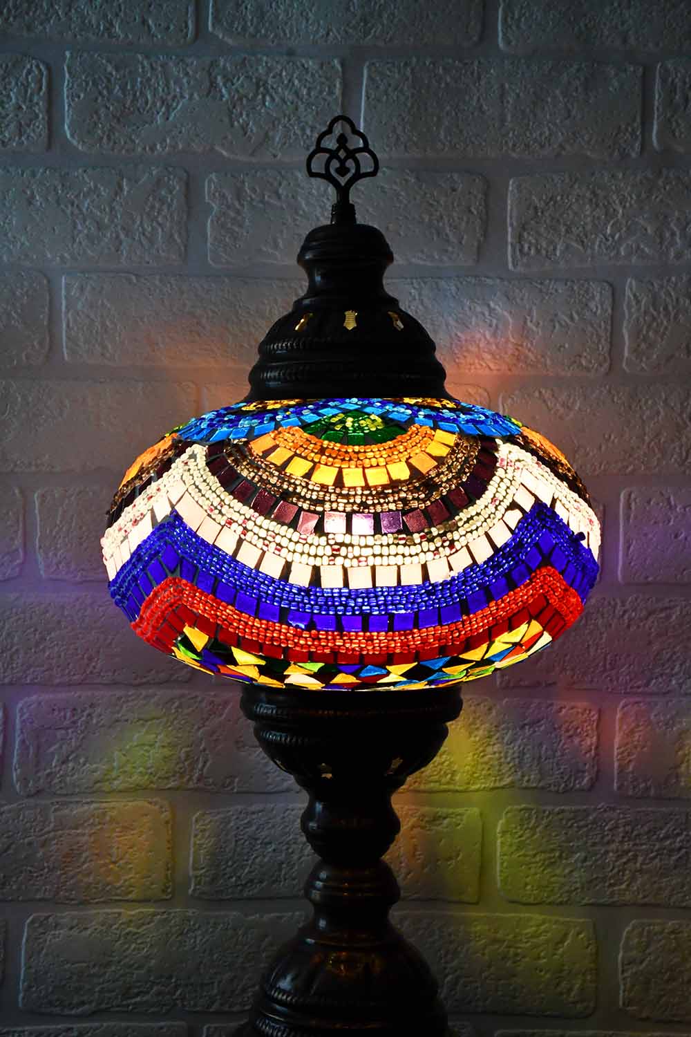 Turkish Table Lamp Large Multicoloured Signature Lighting Sydney Grand Bazaar 
