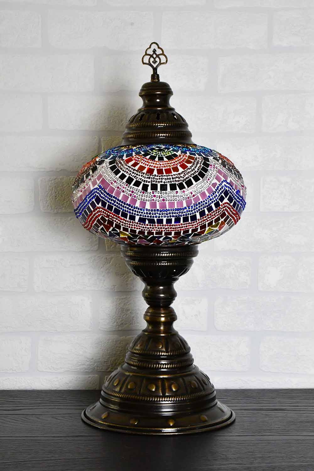 Turkish Table Lamp Large Multicoloured Signature Lighting Sydney Grand Bazaar 