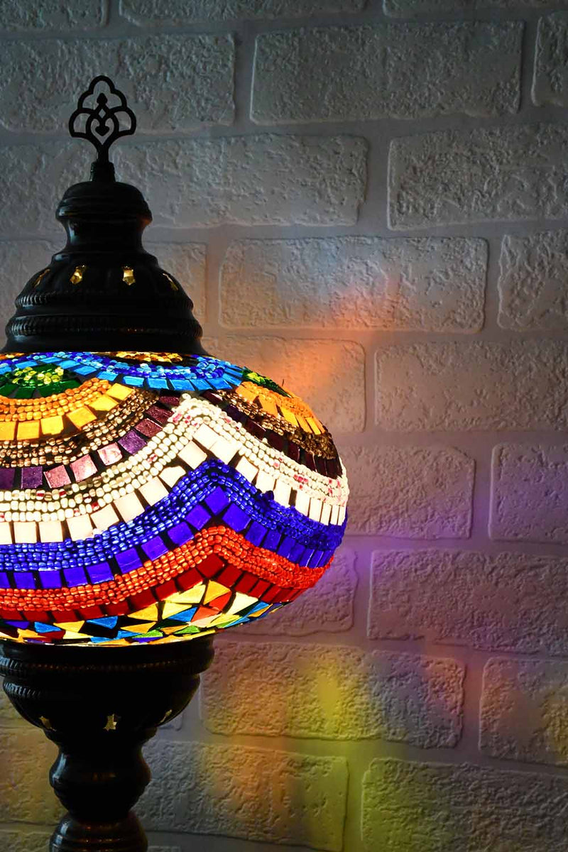 Turkish Table Lamp Large Multicoloured Signature Lighting Sydney Grand Bazaar 