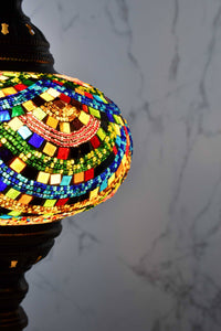 Turkish Table Lamp Large Multicoloured Signature Mix Lighting Sydney Grand Bazaar 