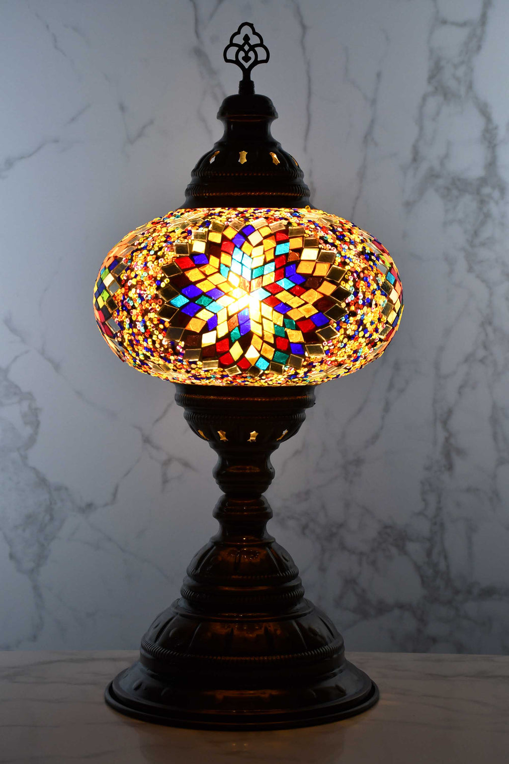 Turkish Table Lamp Large Multicoloured Star Beads 2 Lighting Sydney Grand Bazaar 