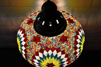 Turkish Table Lamp Large Multicoloured Teal Round Beads Lighting Sydney Grand Bazaar 