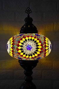 Turkish Table Lamp Large Multicoloured White Beads Lighting Sydney Grand Bazaar 