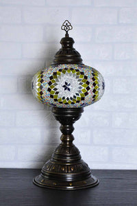 Turkish Table Lamp Large Multicoloured White Beads Lighting Sydney Grand Bazaar 