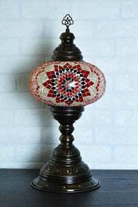 Turkish Table Lamp Large Orange Yellow Star Beads Lighting Sydney Grand Bazaar 