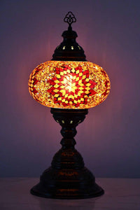 Turkish Table Lamp Large Red Orange Star Lighting Sydney Grand Bazaar 