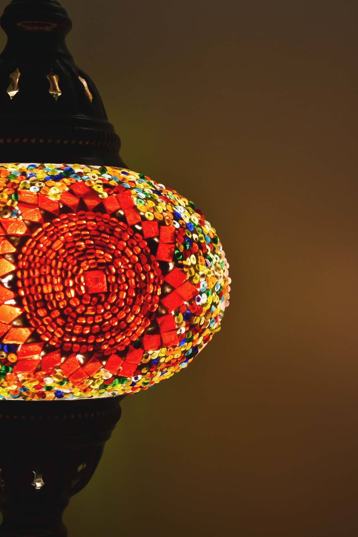 Turkish Table Lamp Multicoloured Mix Circle Beads Lighting Sydney Grand Bazaar 